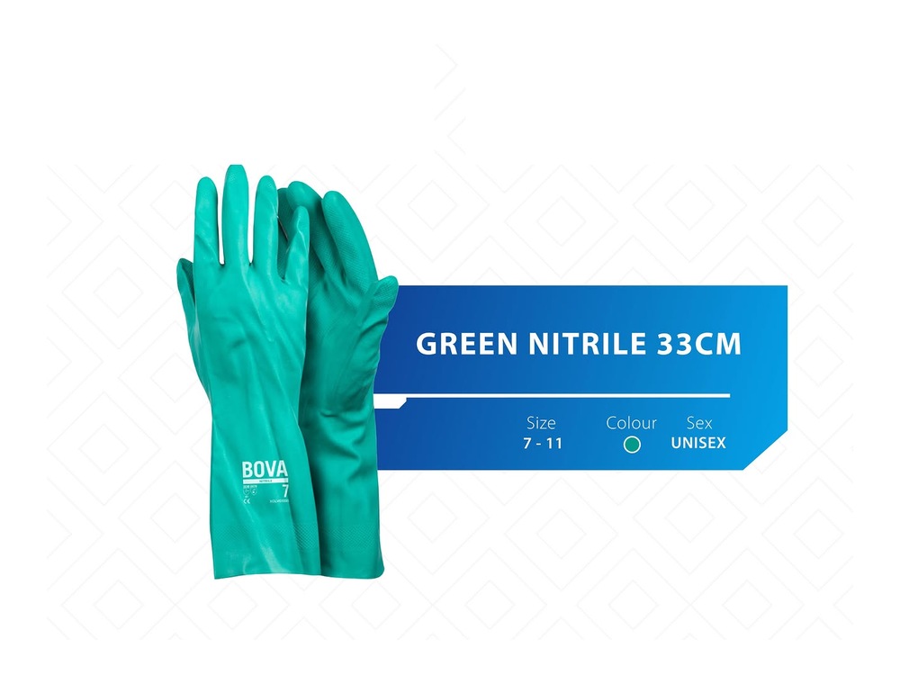 GREEN NITRILE GLOVES